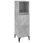 ZNTS 3 Piece Bathroom Cabinet Set Concrete Grey Engineered Wood 3185547
