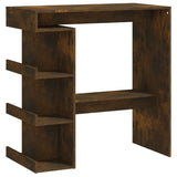 ZNTS Bar Table with Storage Rack Smoked Oak 100x50x101.5cm Engineered Wood 812960