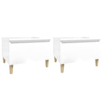 ZNTS Side Tables 2 pcs High Gloss White 50x46x35 cm Engineered Wood 819505