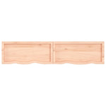 ZNTS Wall Shelf 180x40x cm Untreated Solid Wood Oak 363598