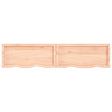 ZNTS Wall Shelf 180x40x cm Untreated Solid Wood Oak 363598