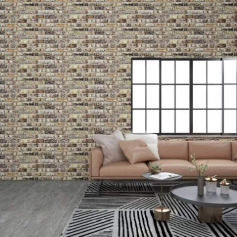 ZNTS 3D Wall Panels with Multicolour Brick Design 11 pcs EPS 147204