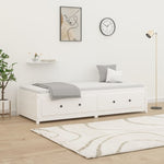 ZNTS Day Bed without Mattress White 90x200 cm Solid Wood Pine 821590