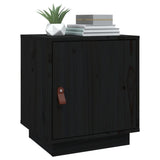 ZNTS Bedside Cabinets 2 pcs Black 40x34x45 cm Solid Wood Pine 818284