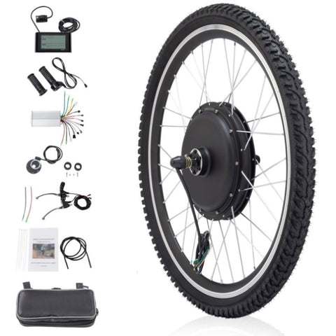 ZNTS 26in 1500W Rear Drive With Tires Bicycle Modification Parts Black 89889181