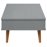 ZNTS Coffee Table MOLDE Grey 100x55x31 cm Solid Wood Pine 350530