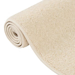 ZNTS Rug Short Pile 140x200 cm Cream 340372