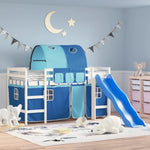 ZNTS Kids' Loft Bed with Tunnel without Mattress Blue 90x200 cm 3207049