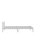 ZNTS 810068 Bed Frame without Mattress White Solid Wood 90x200 cm