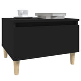 ZNTS Side Tables 2 pcs Black 50x46x35 cm Engineered Wood 819503