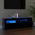 ZNTS TV Cabinet with LED Lights Black 120x35x40 cm 804311