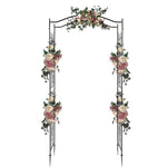 ZNTS Bridge Roof Wrought Iron Arches Plant Climbing Frame 83044456