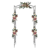 ZNTS Bridge Roof Wrought Iron Arches Plant Climbing Frame 83044456