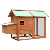 ZNTS Chicken Cage Solid Pine & Fir Wood 170x81x110 cm 170644