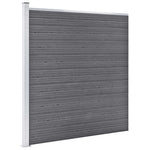 ZNTS Garden Fence WPC 1737x186 cm Grey 3053233