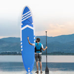 ZNTS Inflatable Paddle Boards Stand Up 10.5'x30 x6 ISUP Surf Control Non-Slip Deck Standing Boat Blue 77226142