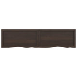 ZNTS Wall Shelf Dark Brown 160x40x cm Treated Solid Wood Oak 363830