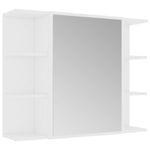 ZNTS Bathroom Mirror Cabinet White 80x20.5x64 cm Engineered Wood 802606