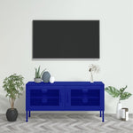 ZNTS TV Cabinet Navy Blue 105x35x50 cm Steel 336235