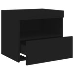 ZNTS Bedside Cabinets with LED Lights 2 pcs Black 50x40x45 cm 836766