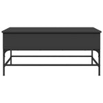 ZNTS Coffee Table Black 100x50x45 cm Engineered Wood and Metal 845396