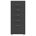 ZNTS Mobile File Cabinet Anthracite 28x41x69 cm Metal 335915