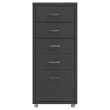 ZNTS Mobile File Cabinet Anthracite 28x41x69 cm Metal 335915