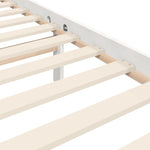 ZNTS Bed Frame without Mattress White 160x200 cm Solid Wood 3194647