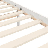 ZNTS Bed Frame without Mattress White 160x200 cm Solid Wood 3194647