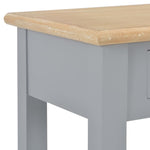 ZNTS Console Table Grey 110x35x80 cm Wood 249902