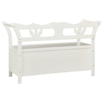 ZNTS Bench White 107x45x75.5 cm Solid Wood Fir 351773