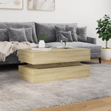 ZNTS Coffee Table with LED Lights Sonoma Oak 90x50x40 cm 839863