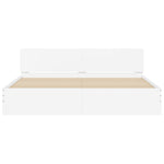 ZNTS Bed Frame without Mattress White 160x200 cm 3207469