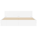 ZNTS Bed Frame without Mattress White 160x200 cm 3207469