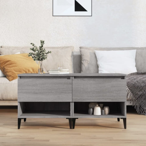 ZNTS Side Tables 2 pcs Grey Sonoma 50x46x50 cm Engineered Wood 819561