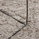 ZNTS Shaggy Rug PAMPLONA High Pile Modern Beige Ø 200 cm 375225