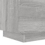 ZNTS Bedside Cabinets with LED Lights 2 pcs Grey Sonoma Engineered Wood 836746