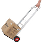 ZNTS Iron 150kg Portable Folding Collapsible Aluminum Cart Dolly Push Truck Trolley Silver 41379387