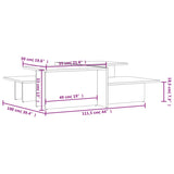 ZNTS Coffee Tables 2 pcs Grey Engineered Wood 3216151