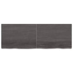 ZNTS Wall Shelf Dark Brown 140x50x cm Treated Solid Wood Oak 363824