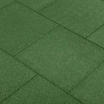 ZNTS Fall Protection Tiles 18 pcs Rubber 50x50x3 cm Green 3053181