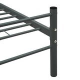 ZNTS 284686 Bed Frame without Mattress Grey Metal 120x200 cm