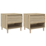 ZNTS Bedside Tables 2 pcs Sonoma Oak 50x46x50 Engineered Wood 819539