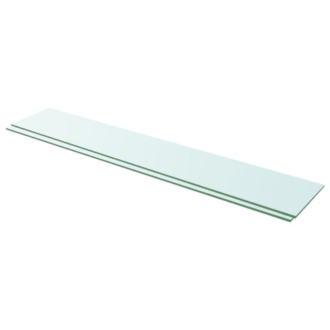 ZNTS Shelves 2 pcs Panel Glass Clear 110x20 cm 3051589