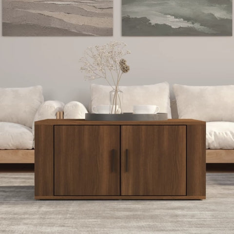 ZNTS Coffee Table Brown Oak 80x50x36 cm Engineered Wood 816519