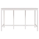 ZNTS Bar Table White 180x80x110 cm Solid Wood Pine 822163