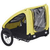 ZNTS Pet Bike Trailer Yellow and Black 92596