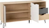 ZNTS Bergen 2 Door 2 Drawer Sideboard 400-405-032