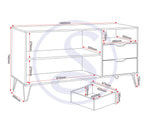 ZNTS Bergen 2 Door 2 Drawer Sideboard 400-405-032