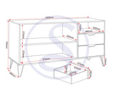 ZNTS Bergen 2 Door 2 Drawer Sideboard 400-405-032